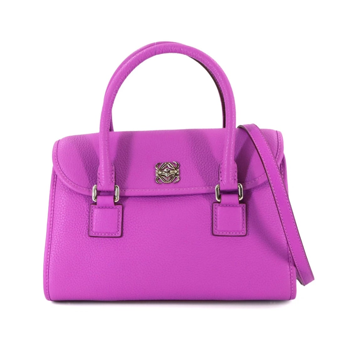 LOEWE ALAMO 28 HAND SHOULDER BAG LEATHER PURPLEK ANAGRAM HAND BAG / SHOULDER BAG (1 of 7)