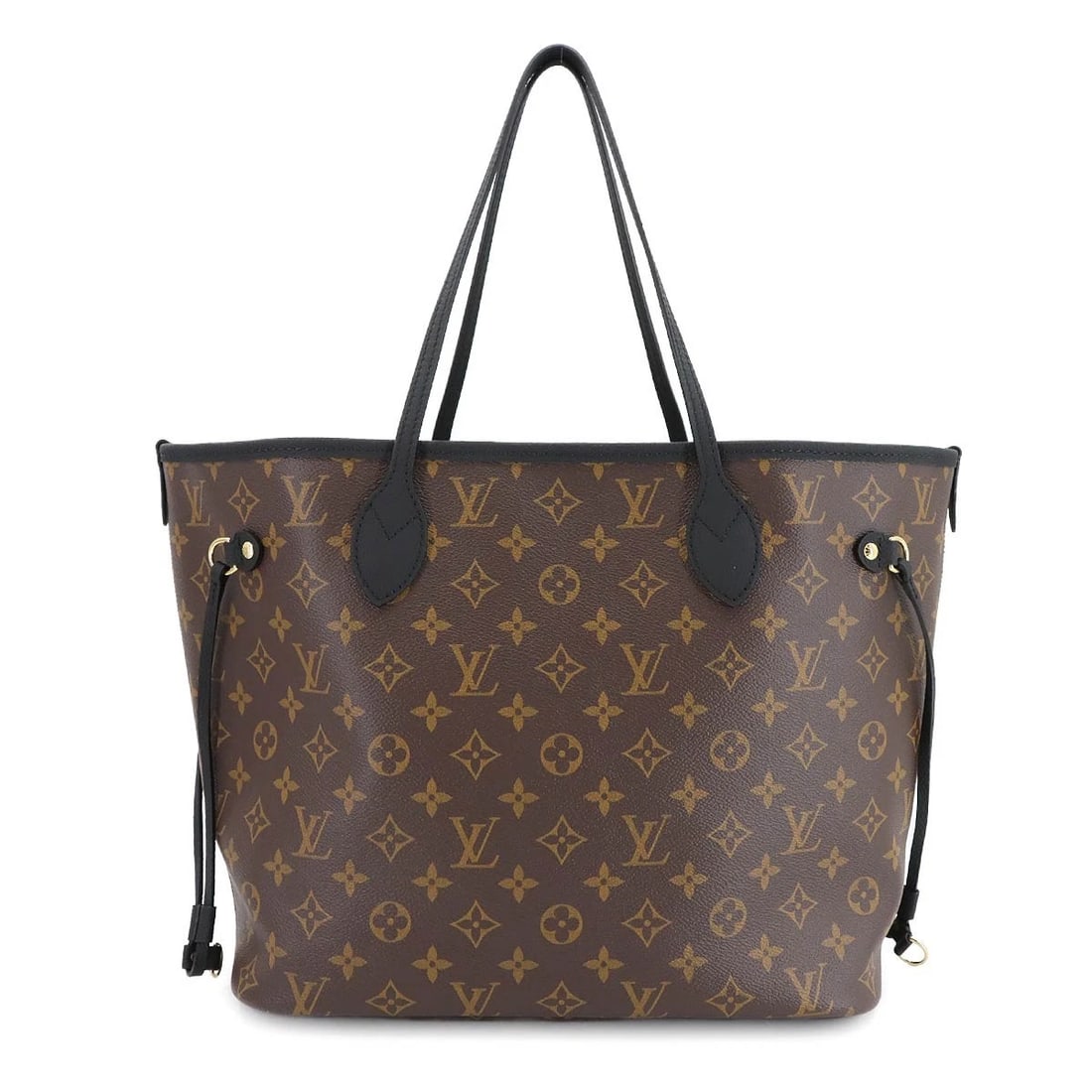 LOUIS VUITTON NEVERFULL INSIDE OUT MM TOTE BAG LEATHER NOIR TOTE BAG (1 of 5)