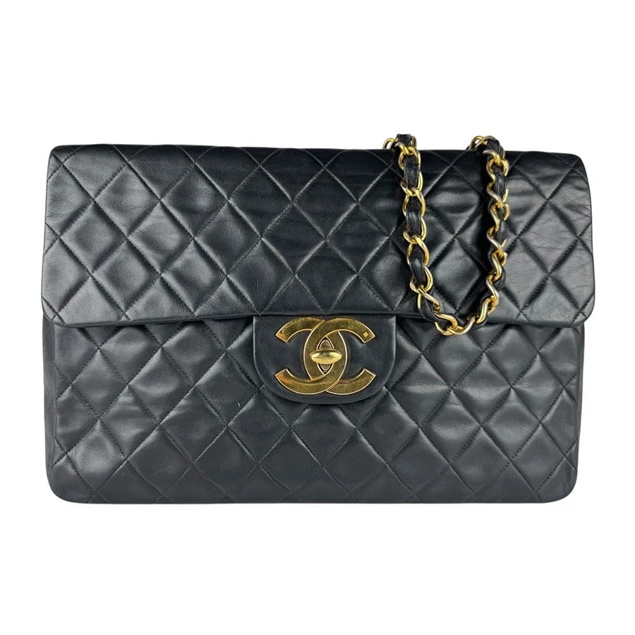 CHANEL MATELASSE CHIAN SHOULDER BAG BLACK SHOULDER BAG (1 of 11)