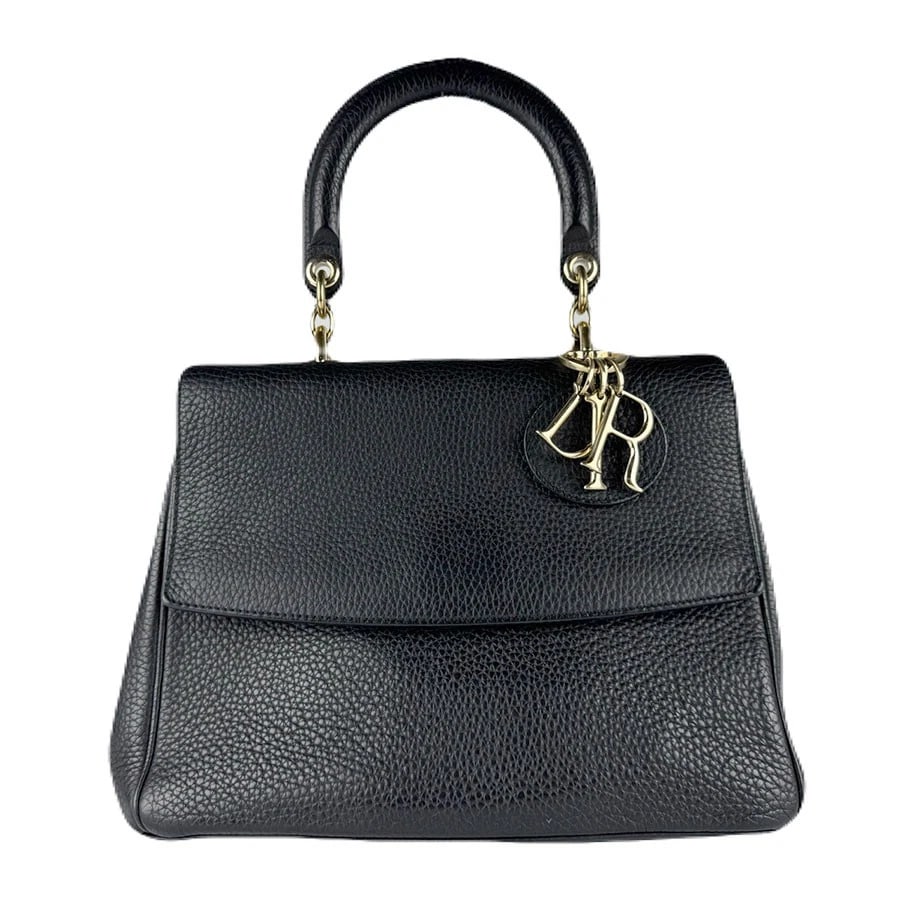 CHRISTIAN DIOR BE DIOR HANDBAG SHOULDER BAG BLACK HANDBAG: Christian Dior Be Dior Handbag Shoulder Bag Black Handbag Brand: Christian Dior Type: Handbag Material: Leather Color: Black Size: W:10.6inx H:8.3inx D:5.1in Handle Length:13.8in Accessories: Non