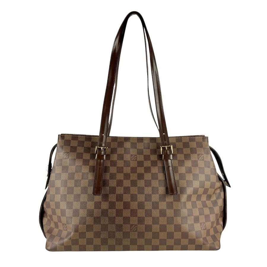 LOUIS VUITTON DAMIER EBENE CHELSEA SHOULDER BAG: LOUIS VUITTON Damier Ebene Chelsea Shoulder Bag Brand: LOUIS VUITTON Type: Shoulder Bag Material: Damier Canvas Color: Ebene Size: W:16.1inx H:11.0inx D:5.9in Shoulder Length: 37.0in Accessories: