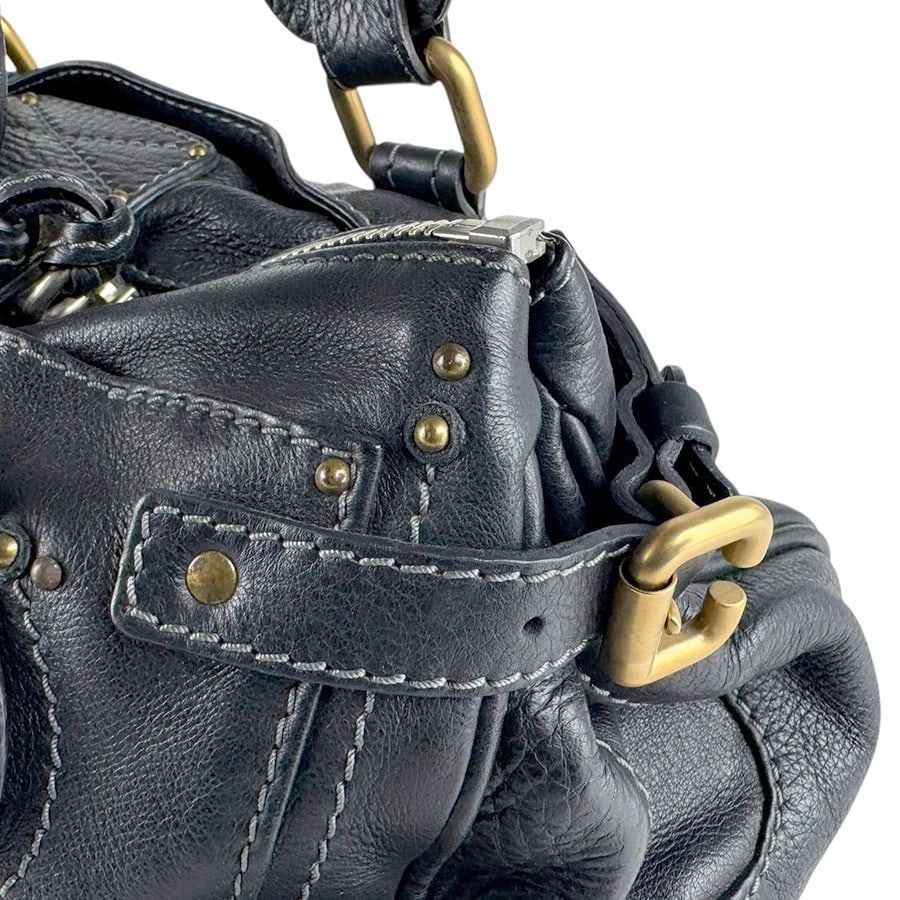CHLOE PADDINGTON HANDBAG BLACK LEATHER HANDBAG - 5
