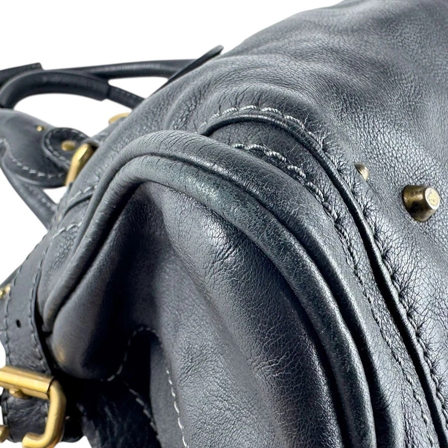 CHLOE PADDINGTON HANDBAG BLACK LEATHER HANDBAG - 8