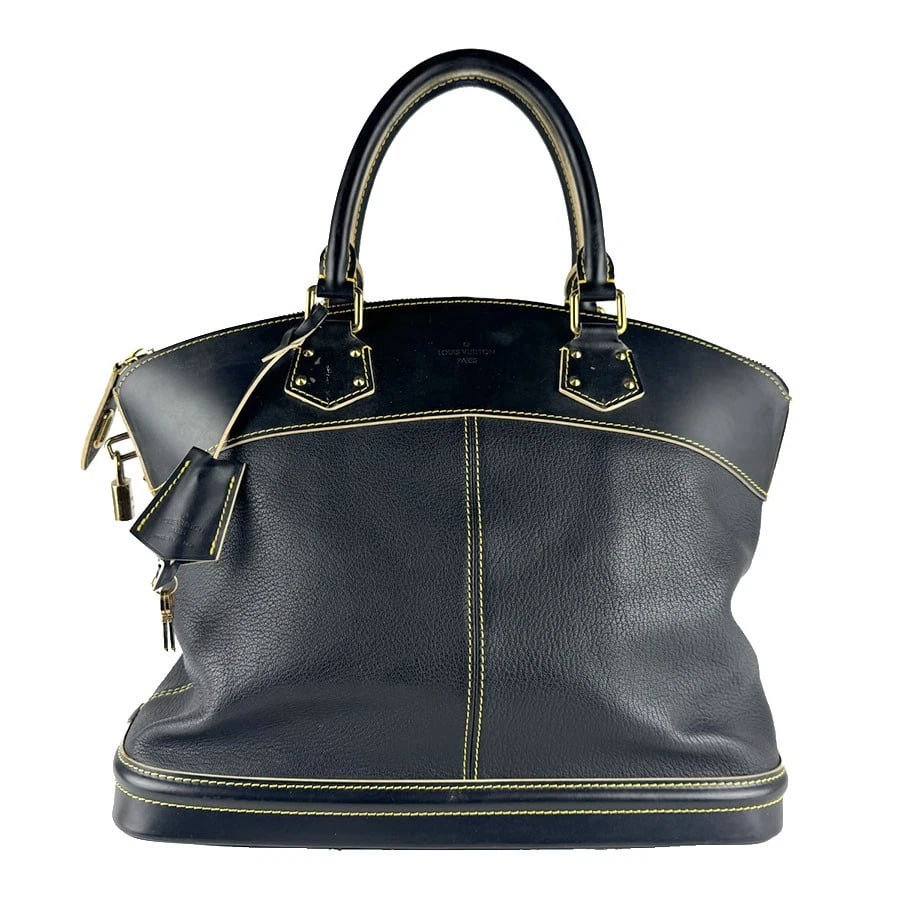 LOUIS VUITTON SUHALI LOCKIT MM HANDBAG: LOUIS VUITTON Suhali Lockit MM Handbag Brand: LOUIS VUITTON Type: Handbag Material: Leather Color: Noir Size: W:13.4inx H:11.4inx D:7.1in Handle Length:15.0in Accessories: None Accessories