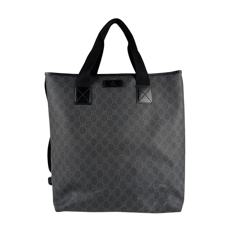 GUCCI GG SUPREME HANDBAG SHOULDER BAG HANDBAG: GUCCI GG Supreme Handbag Shoulder Bag Handbag Brand: GUCCI Type: Handbag Material: PVC Color: Black Grey Size: W:13.0inx H:15.0inx D:5.9in Handle Length:18.1in Accessories: None Accessorie