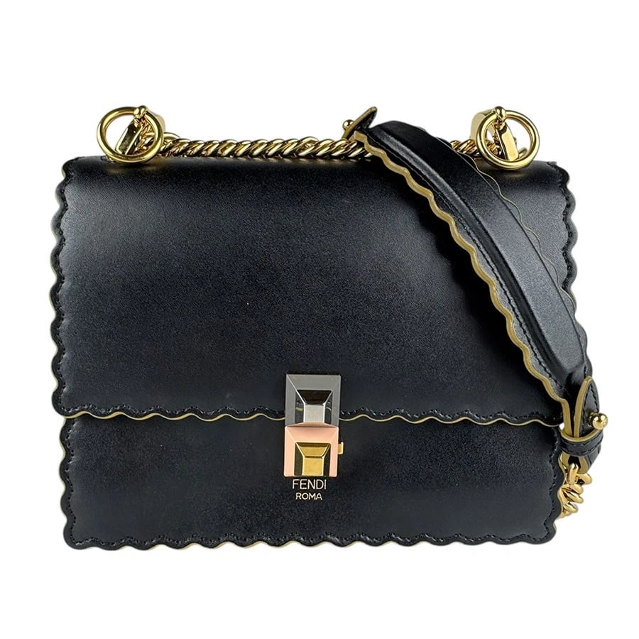 FENDI CAN I MINI CHAIN SHOULDER BAG BLACK/GOLD SHOULDER BAG (1 of 12)