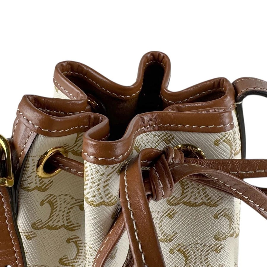 CELINE TRIOMPHE SMALL DRAWSTRING BAG SHOULDER BAG - 10