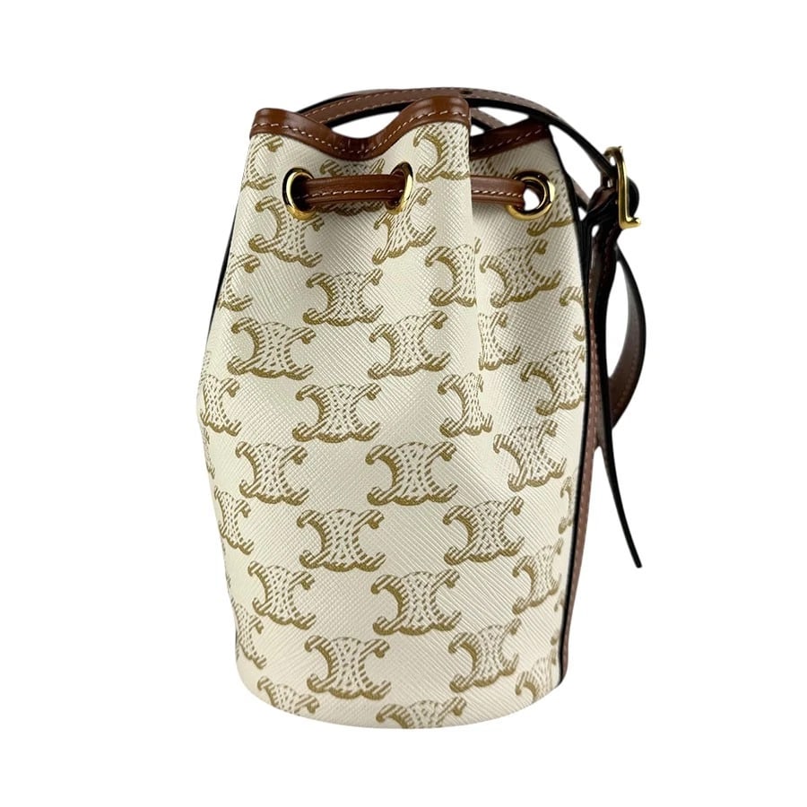 CELINE TRIOMPHE SMALL DRAWSTRING BAG SHOULDER BAG - 3