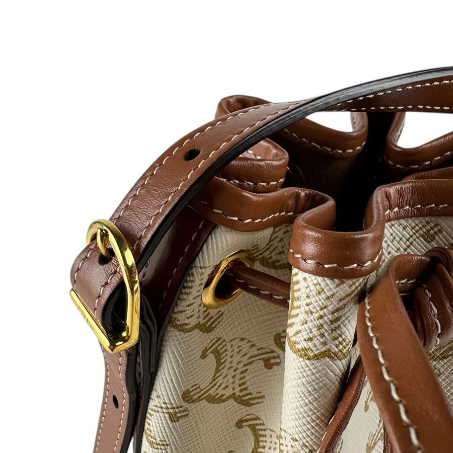 CELINE TRIOMPHE SMALL DRAWSTRING BAG SHOULDER BAG - 5