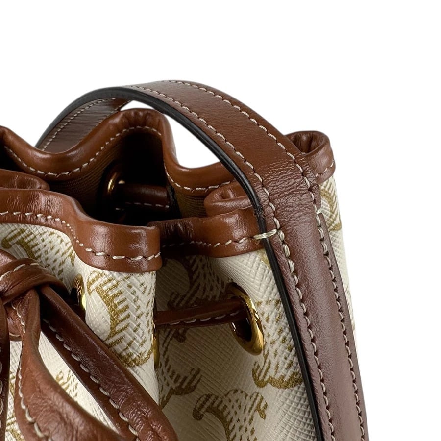 CELINE TRIOMPHE SMALL DRAWSTRING BAG SHOULDER BAG - 6