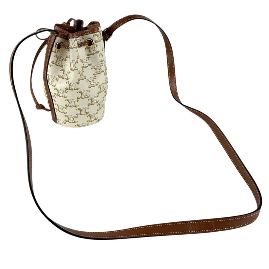 CELINE TRIOMPHE SMALL DRAWSTRING BAG SHOULDER BAG - 9