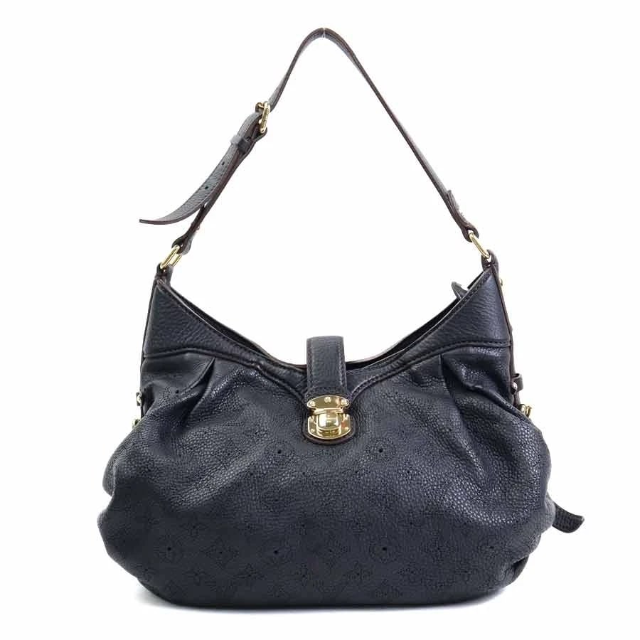 LOUIS VUITTON MONOGRAM MAHINA XS SHOULDER BAG: LOUIS VUITTON Monogram Mahina XS Shoulder Bag Brand: LOUIS VUITTON Type: Shoulder Bag Material: leather Color: Black Size: W:11.8inx H:9.4inx D:4.7in Handle drop:11.8in Accessories: None A