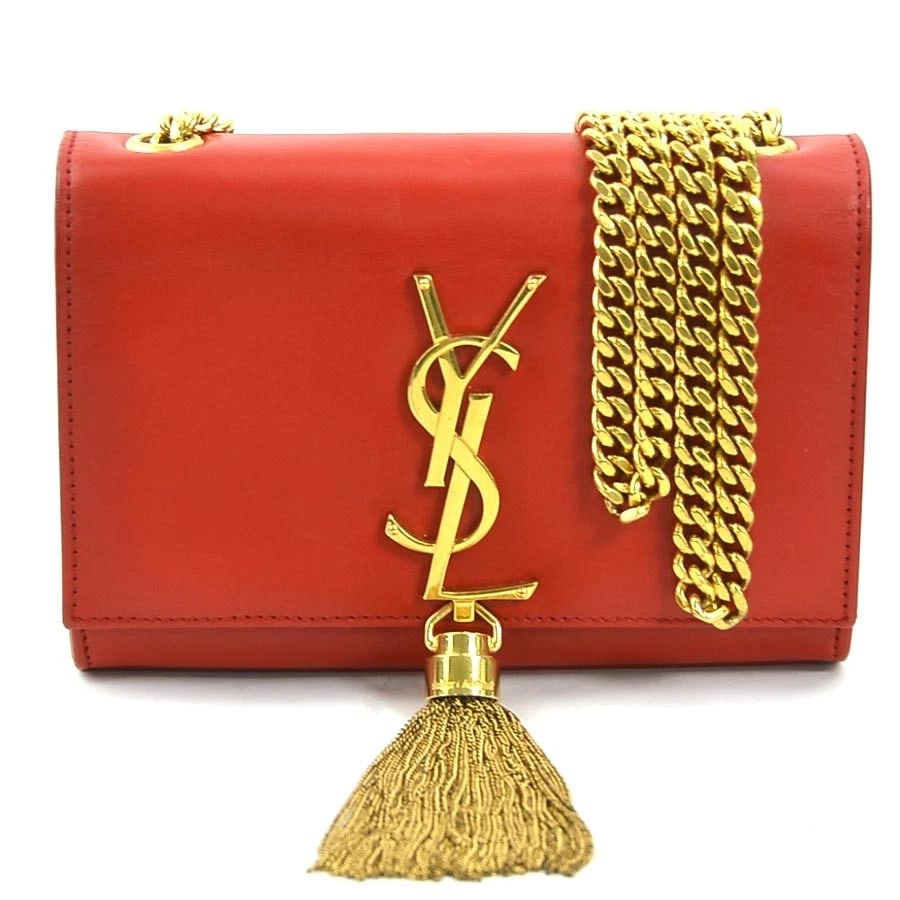 SAINT LAURENT SHOULDER BAG RED LEATHER SHOULDER BAG (1 of 11)