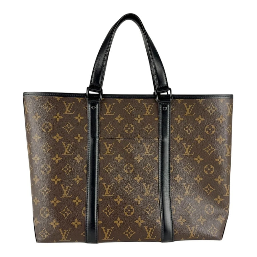 LOUIS VUITTON WEEKEND TOTE PM HANDBAG SHOULDER BAG BROWN/BLACK HANDBAG (1 of 12)