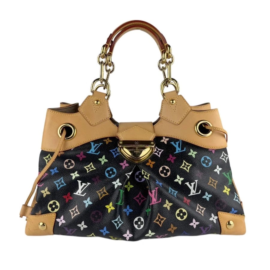 LOUIS VUITTON MONOGRAM MULTICOLOR URSULA HANDBAG BLACK HANDBAG: LOUIS VUITTON Monogram Multicolor Ursula Handbag Black Handbag Brand: LOUIS VUITTON Type: Handbag Material: Monogram multicolor Color: Noir Size: W:16.1inx H:10.2inx D:6.3in Shoulder Length: 10.6i