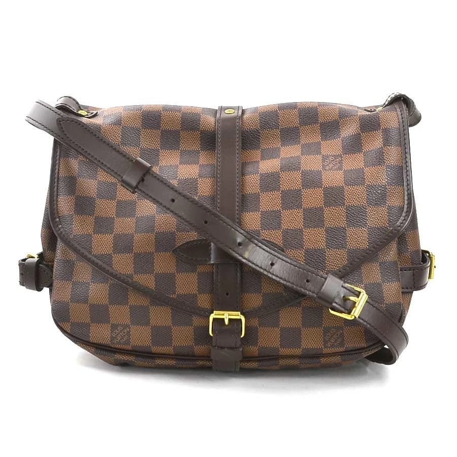 LOUIS VUITTON SPO DAMIER SAUMUR 30 CROSSBODY SHOULDER BAG: LOUIS VUITTON SPO Damier Saumur 30 Crossbody Shoulder Bag Brand: LOUIS VUITTON Type: Shoulder Bag Material: Damier canvas Color: Ebene Size: W:10.8inx H:9.4inx D:5.1in Shoulder Length:?Max? 45.7in