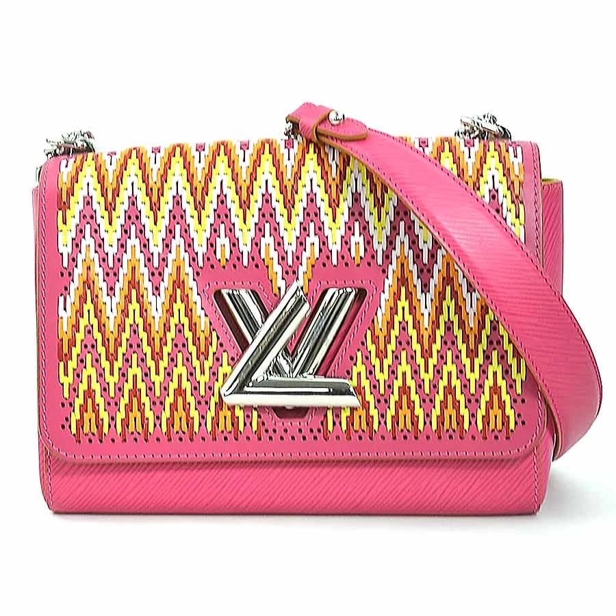 LOUIS VUITTON TWIST SHOULDER BAG PINK/MULTICOLOR/SILVER EPI LEATHER SHOULDER BAG: LOUIS VUITTON Twist Shoulder Bag Pink/Multicolor/Silver Epi Leather Shoulder Bag Brand: LOUIS VUITTON Type: Shoulder Bag Material: Epi Leather Color: Pink X Multicolor Size: W:9.1inx H:6.7inx D:3.