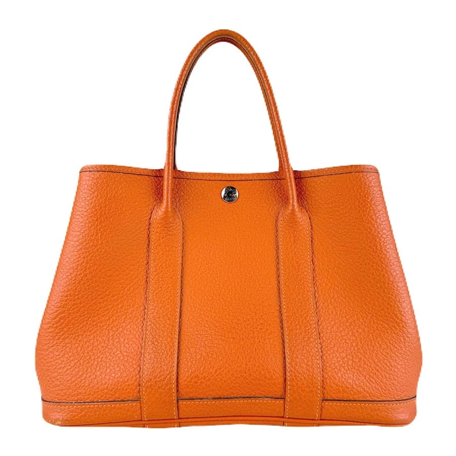 HERMES GARDEN PARTY TPM HANDBAG ORANGE NEGONDA/SILVERTONE HANDBAG (1 of 12)