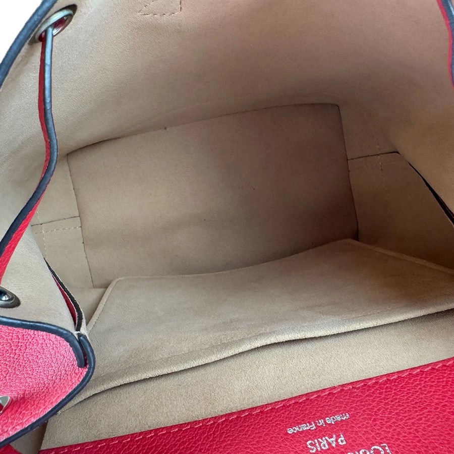 LOUIS VUITTON LOCKME BACKPACK RUBY LEATHER/SILVERTONE BACKPACK - 5