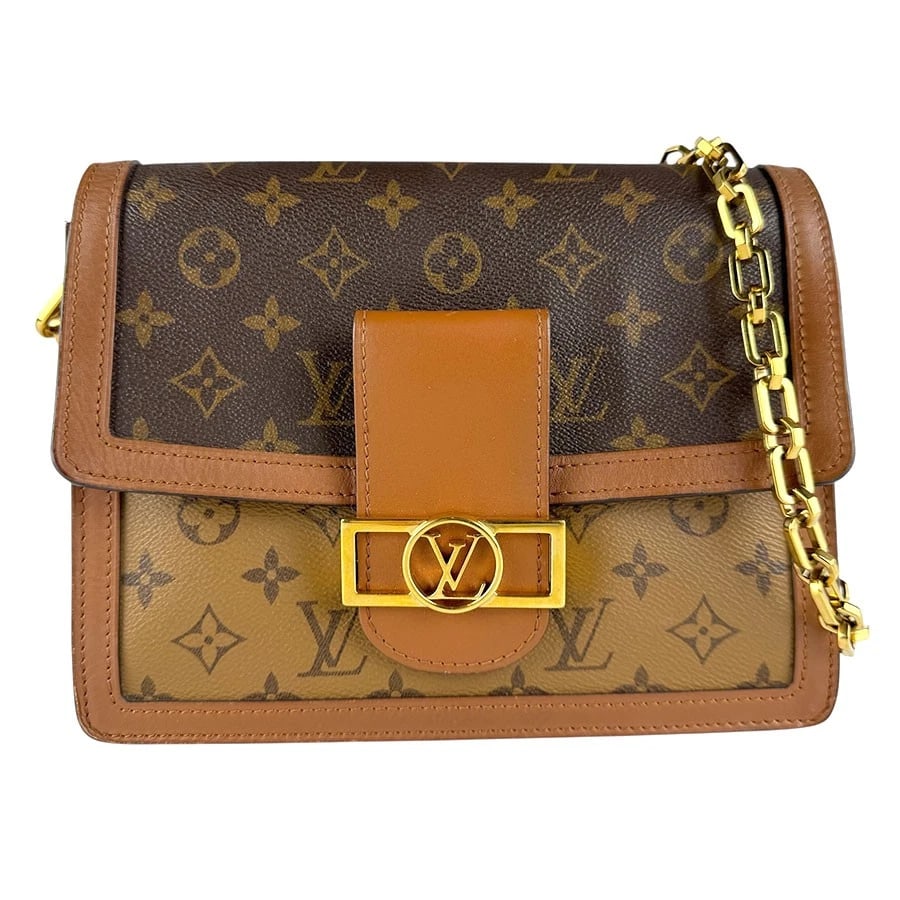 LOUIS VUITTON MONOGRAM REVERSE DAUPHINE MM 2-WAY SHOULDER BAG (1 of 12)