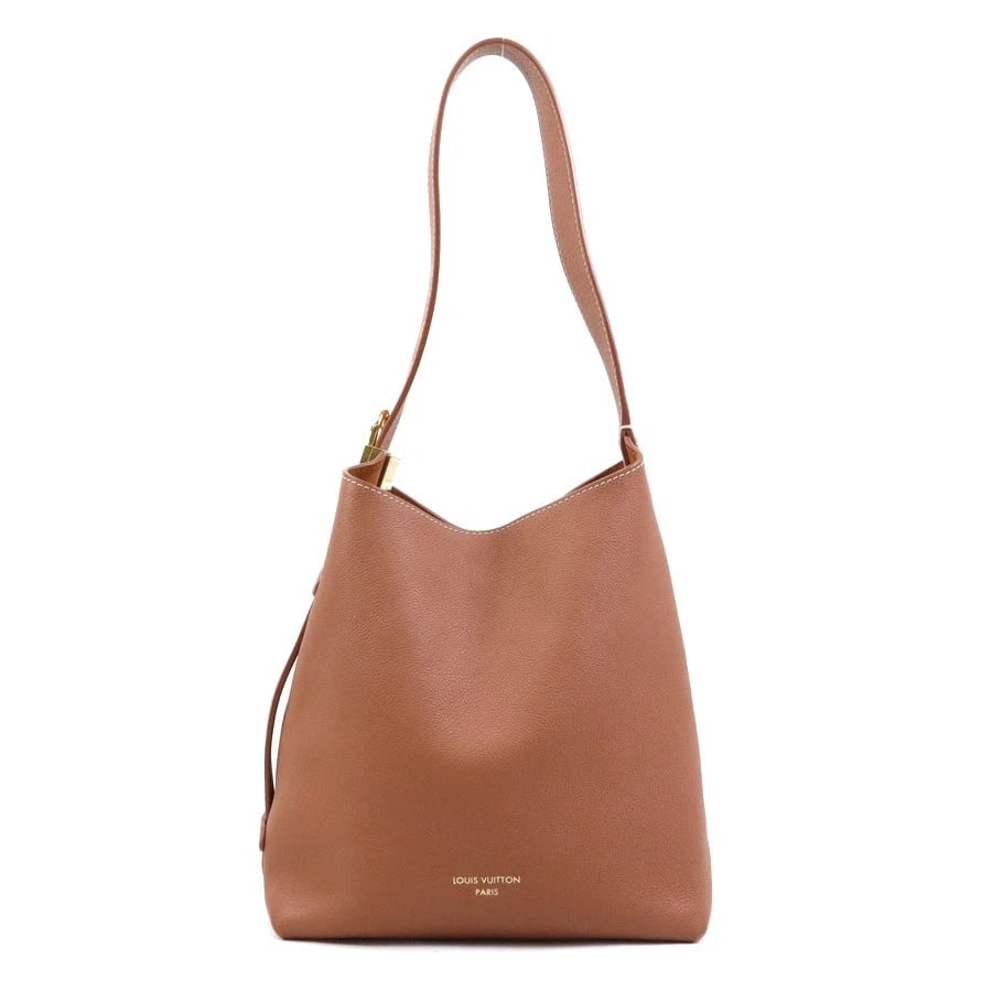 LOUIS VUITTON HOBO LOW KEY PM SHOULDER BAG BROWN LEATHER SHOULDER BAG (1 of 12)