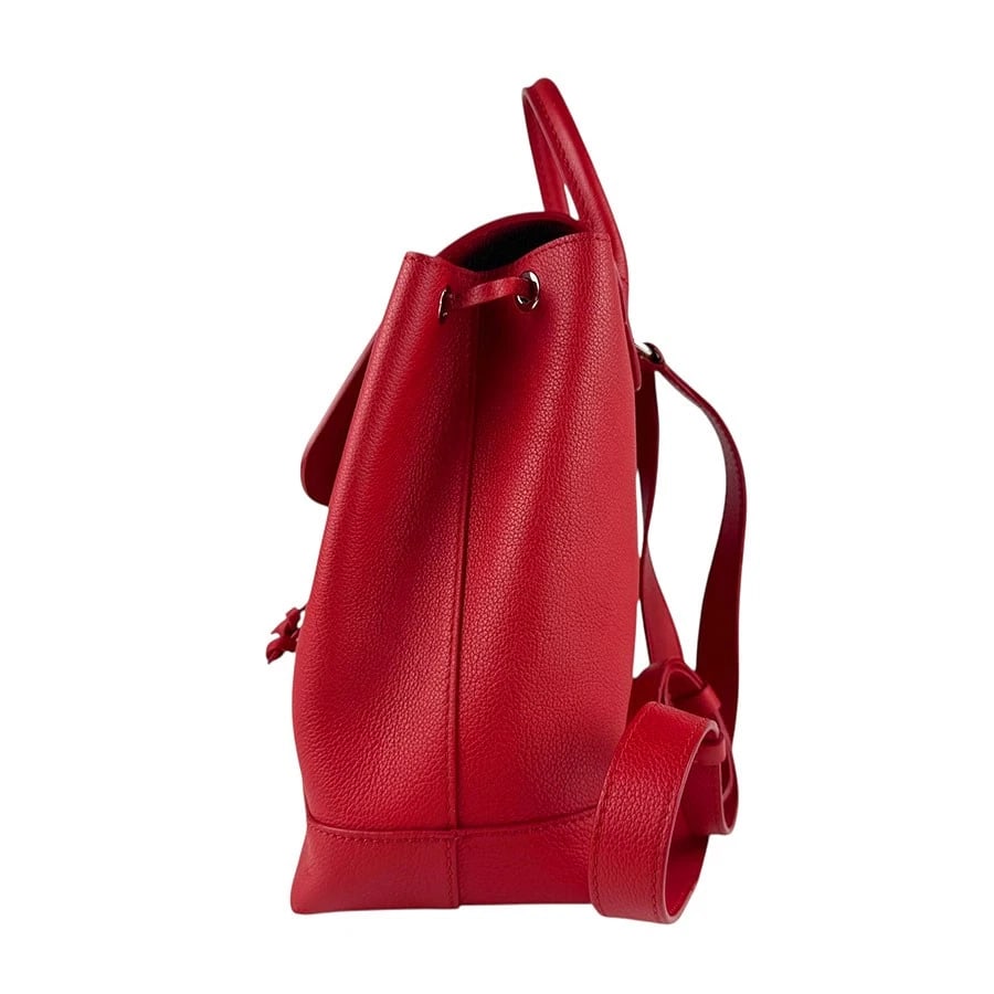 LOUIS VUITTON LOCKME BACKPACK RED LEATHER/SILVERTONE BACKPACK - 2