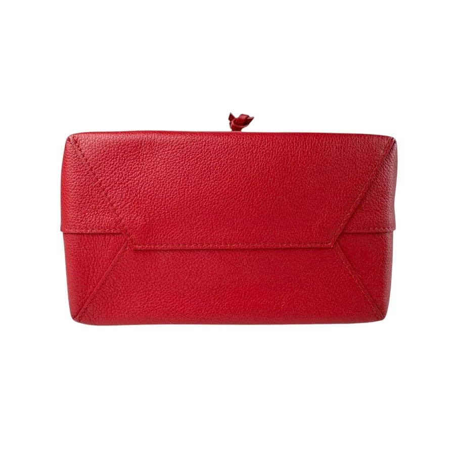 LOUIS VUITTON LOCKME BACKPACK RED LEATHER/SILVERTONE BACKPACK - 4