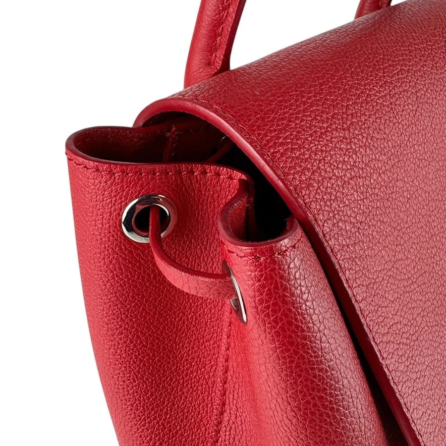 LOUIS VUITTON LOCKME BACKPACK RED LEATHER/SILVERTONE BACKPACK - 5