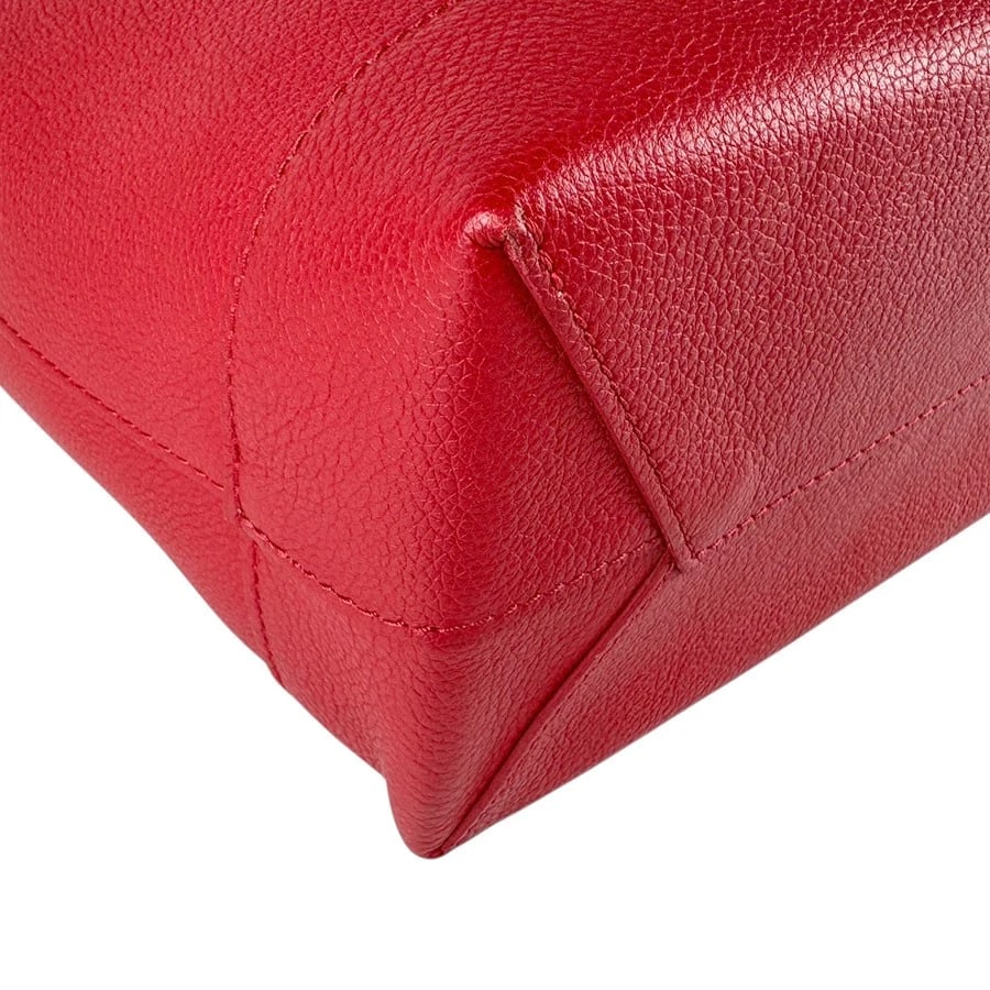 LOUIS VUITTON LOCKME BACKPACK RED LEATHER/SILVERTONE BACKPACK - 7