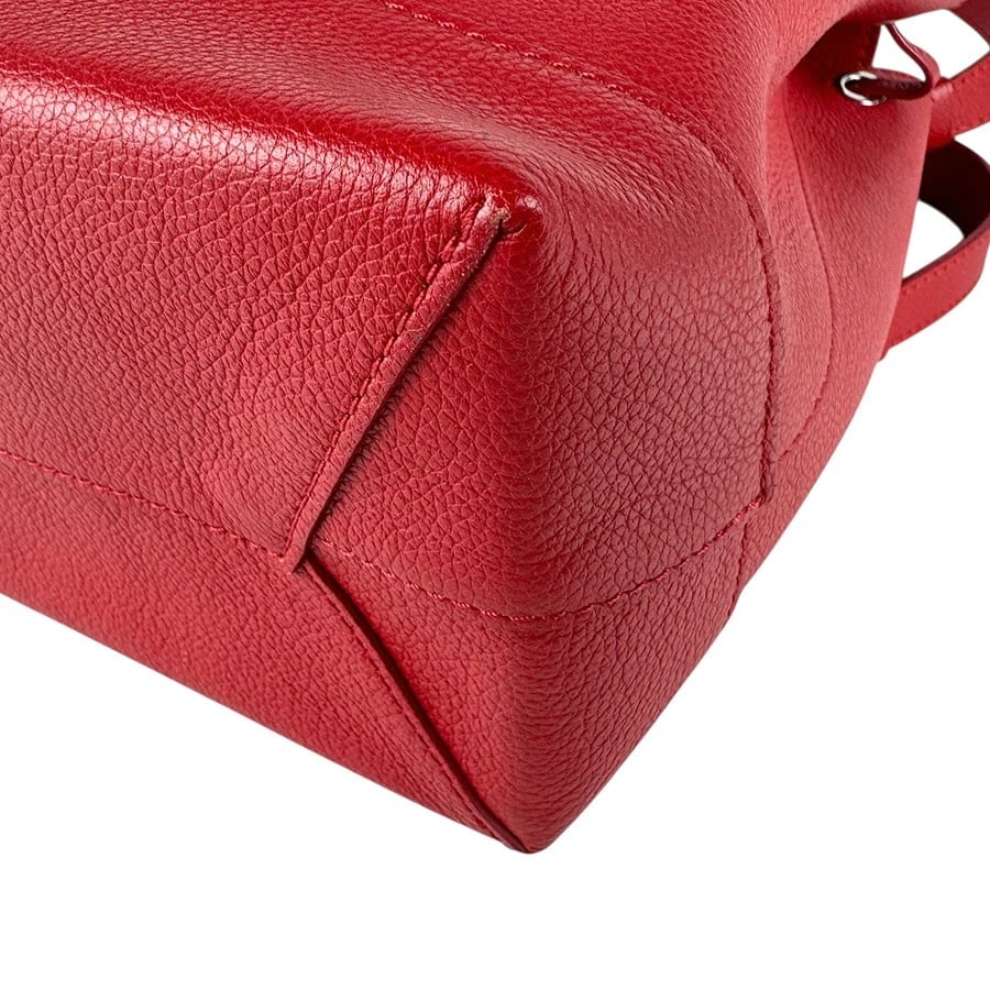 LOUIS VUITTON LOCKME BACKPACK RED LEATHER/SILVERTONE BACKPACK - 8