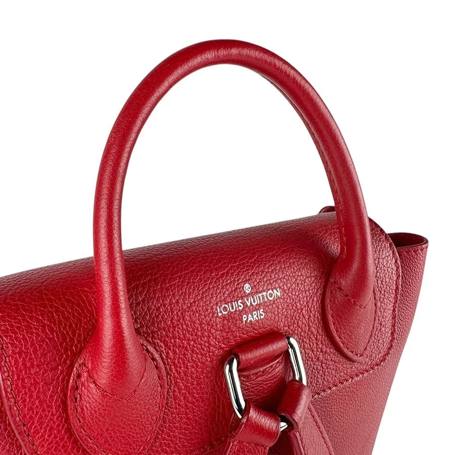 LOUIS VUITTON LOCKME BACKPACK RED LEATHER/SILVERTONE BACKPACK - 9