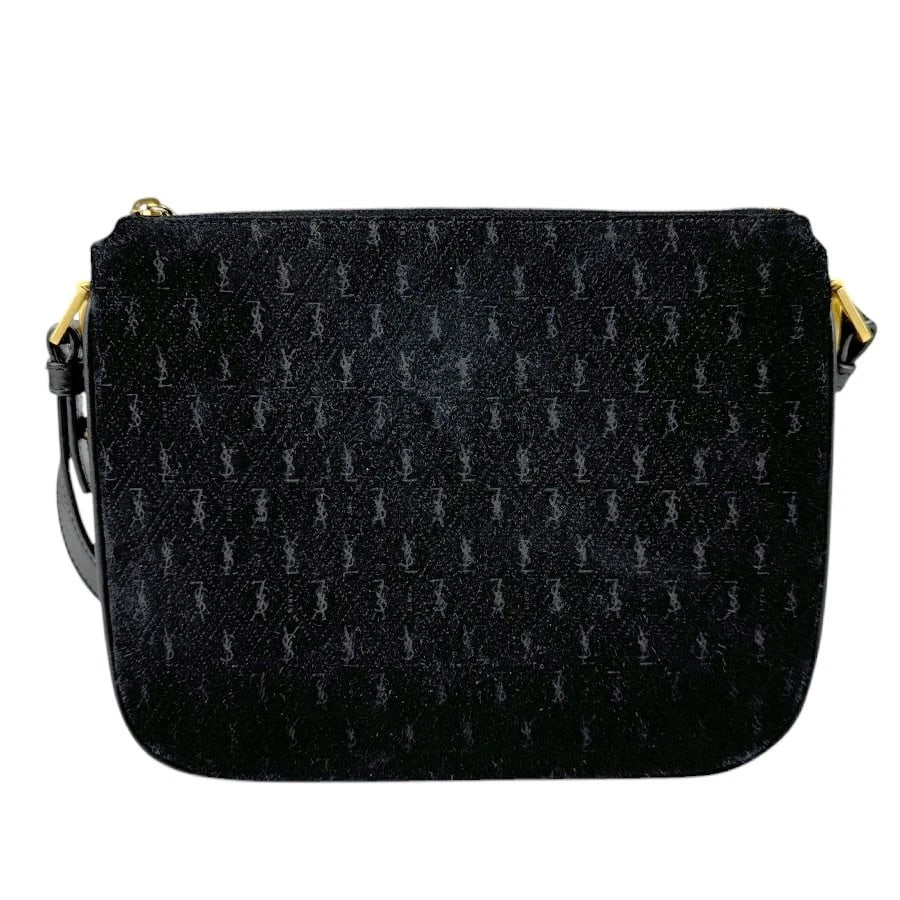 SAINT LAURENT CROSSBODY SHOULDER BAG BLACK SUEDE/LEATHER/GOLDTONE CROSSBODY SHOULDER BAG: SAINT LAURENT Crossbody Shoulder Bag Black Suede/Leather/Goldtone Crossbody Shoulder Bag Brand: SAINT LAURENT Type: Crossbody Shoulder Bag Material: suede Color: Black Size: W:8.7inx H:7.1inx D:0.