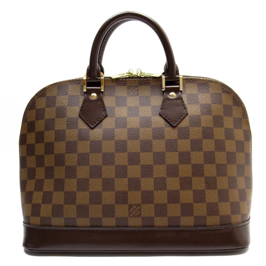 LOUIS VUITTON ALMA HANDBAG BROWN DAMIER CANVAS HANDBAG: LOUIS VUITTON Alma Handbag Brown Damier canvas Handbag Brand: LOUIS VUITTON Type: Handbag Material: Damier canvas Color: Brown Size: W:11.8inx H:9.4inx D:6.3in Handle Length:9.4in Accessories: No