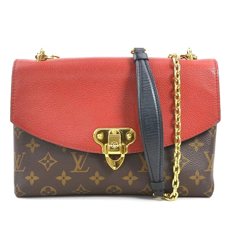 LOUIS VUITTON MONOGRAM SAINT PLACIDE SHOULDER BAG BROWN/RED SHOULDER BAG (1 of 11)