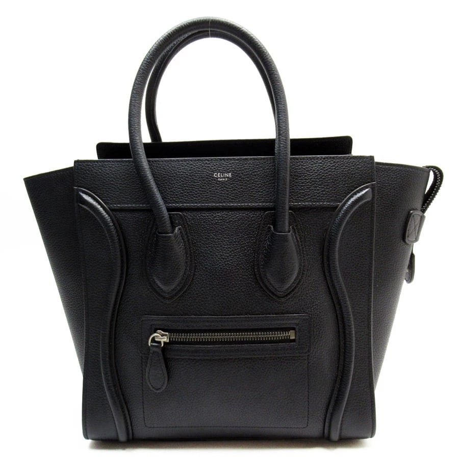 CELINE LUGGAGE MICRO SHOPPER HANDBAG BLACK LEATHER HANDBAG (1 of 10)