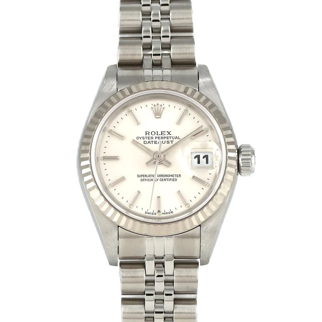 ROLEX DATEJUST SSXWG WATCH: ROLEX Datejust SSxWG Watch Brand: ROLEX Type: Wristwatch Material: Case: SST x White Gold Bracelet: SST Color: Dial Colors: Silver Size: Case diameter: 26mm Max Wrist size: 17.5cm 