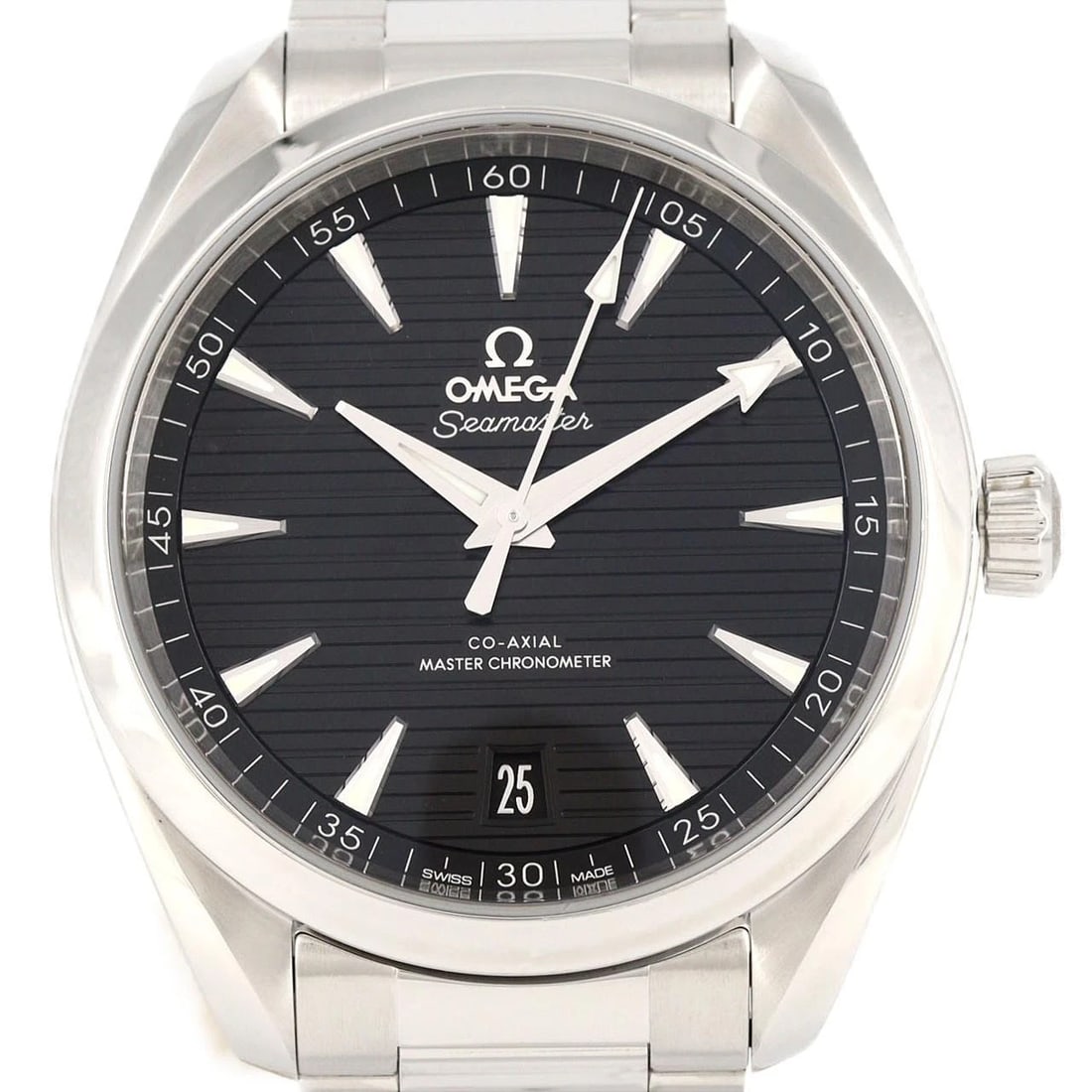 OMEGA SEAMASTER AQUA TERRA SS WATCH: OMEGA Seamaster Aqua Terra SS Watch Brand: OMEGA Type: Wristwatch Material: Case: SST Bracelet: SST Color: Dial Colors: Black Size: Case diameter: 41mm Max Wrist size: 19cm Accessories: None