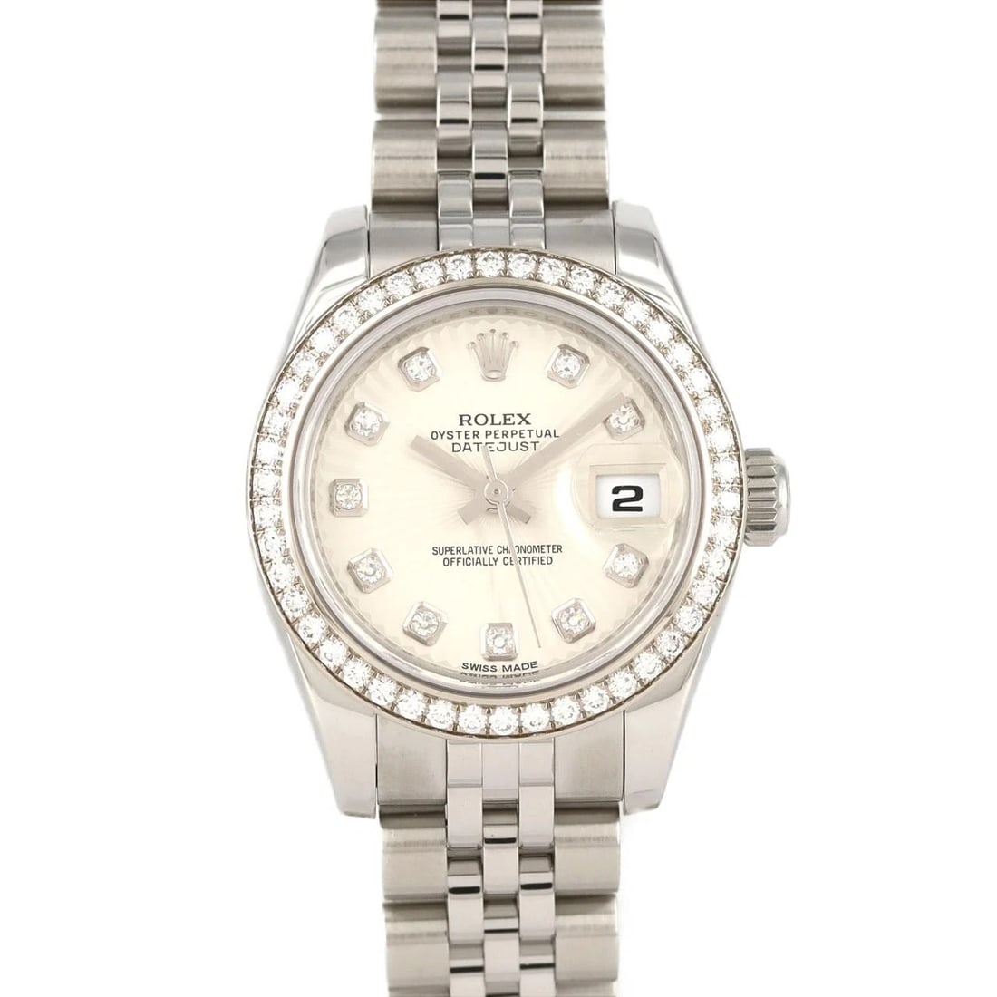 ROLEX DATEJUST SSXWG WATCH: ROLEX Datejust SSxWG Watch Brand: ROLEX Type: Wristwatch Material: Case: SST x White Gold Bracelet: SST Color: Dial Colors: Ivory sunbeam Diamond Size: Case diameter: 26mm Max Wrist size: 17cm