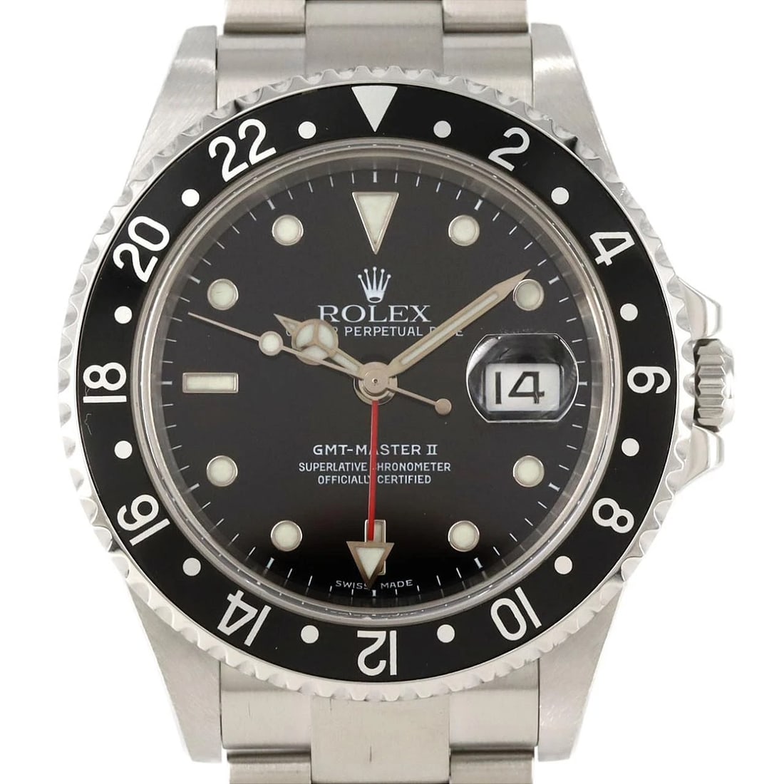 ROLEX GMT MASTER STAINLESS STEEL WATCH: Rolex GMT Master Stainless Steel Watch Brand: ROLEX Type: Wrist watch Material: Case: Stainless Steel Breath: Stainless Steel Color: Dial Color: Black Size: Case diameter: Approx. 40 mm Max wrist