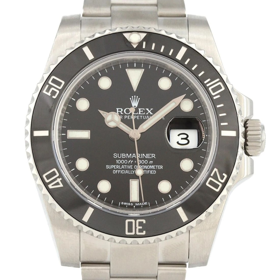 ROLEX SUBMARINER STAINLESS STEEL WATCH: Rolex Submariner Stainless Steel Watch Brand: ROLEX Type: Wrist watch Material: Case: Stainless Steel Breath: Stainless Steel Color: Dial Color: Black Size: Case diameter: Approx. 40 mm Max