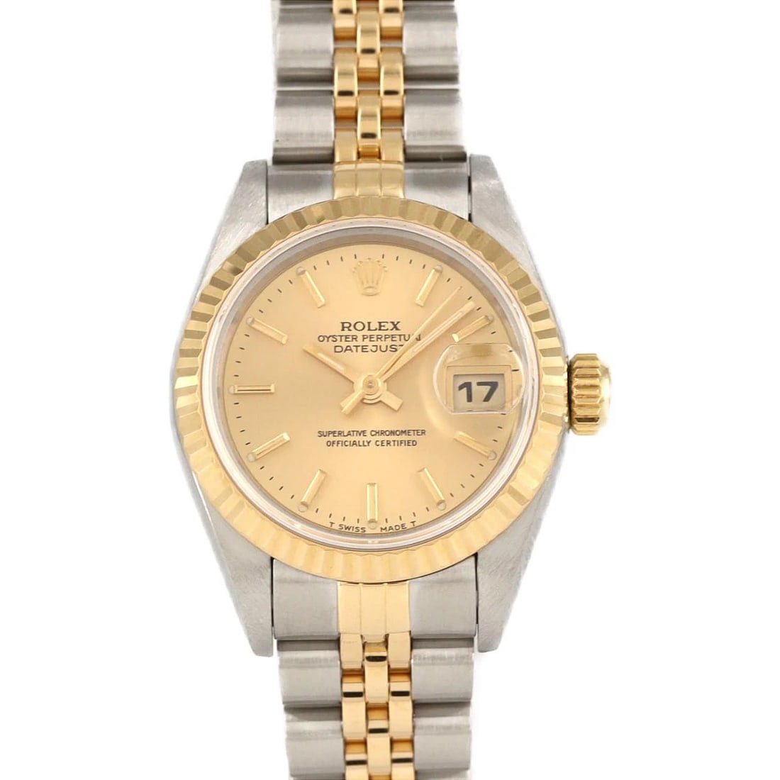 ROLEX DATEJUST SSXYG WATCH: ROLEX Datejust SSxYG Watch Brand: ROLEX Type: Wristwatch Material: Case: SST x Yellow Gold Bracelet: SST x Yellow Gold Color: Dial Colors: Gold Size: Case diameter: 26mm Max Wrist size: 17.5cm