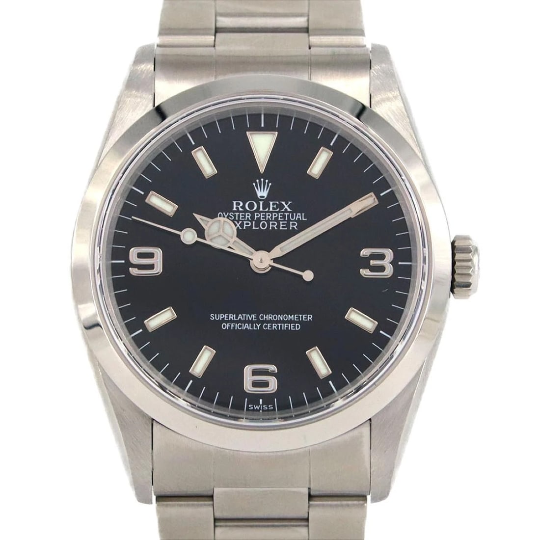 ROLEX EXPLORER STAINLESS STEEL WATCH: Rolex Explorer Stainless Steel Watch Brand: ROLEX Type: Wrist watch Material: Case: Stainless Steel Breath: Stainless Steel Color: Dial color: Black/3.6.9 Size: Case diameter: Approx. 36 mm