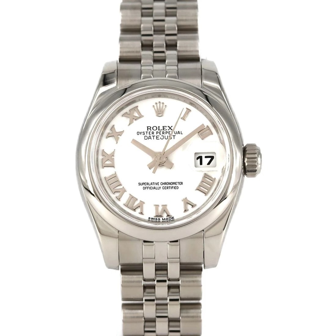 ROLEX DATEJUST SS WATCH: ROLEX Datejust SS Watch Brand: ROLEX Type: Wristwatch Material: Case: SST Bracelet: SST Color: Dial Colors: White Roman Size: Case diameter: 26mm Max Wrist size: 16cm Accessories: None