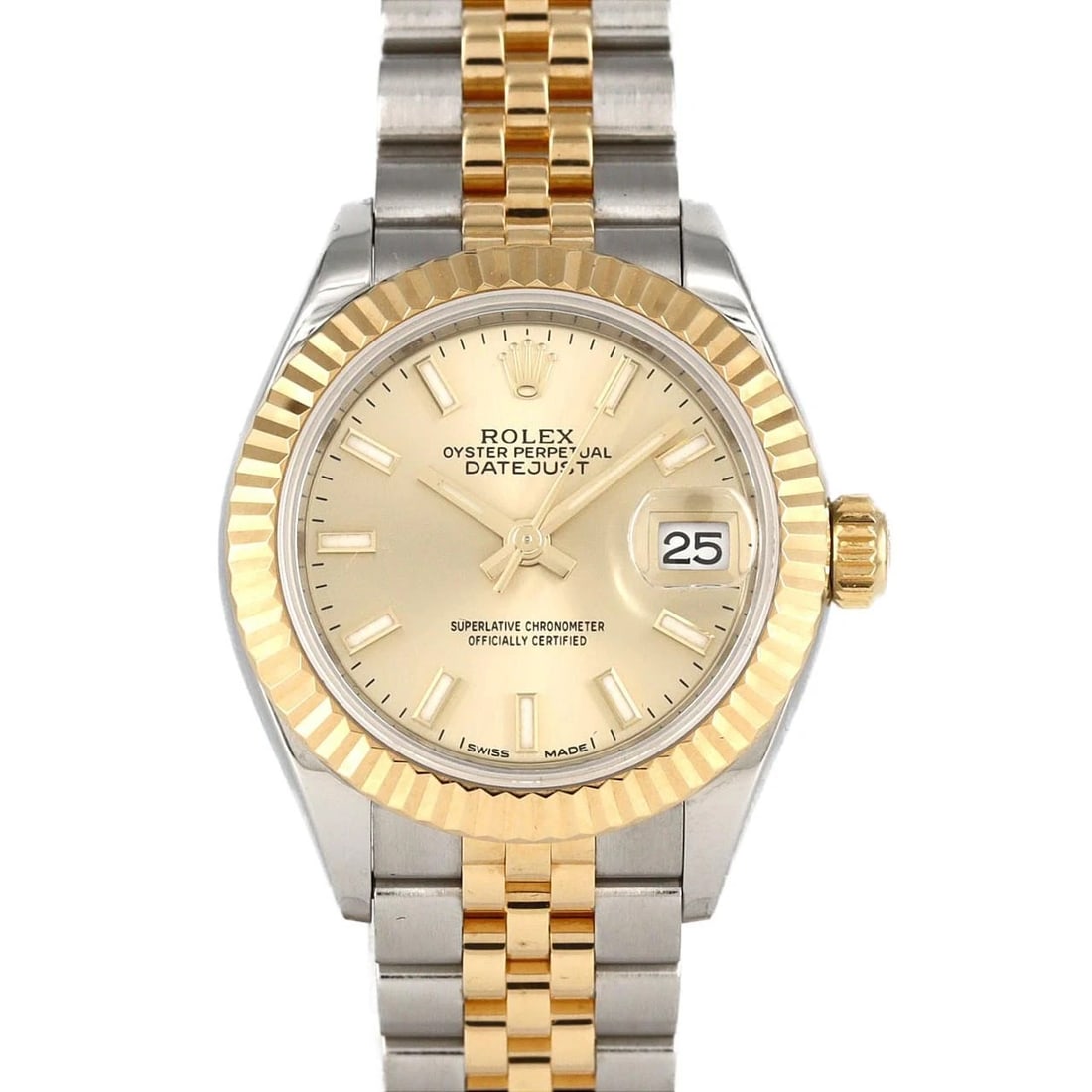 ROLEX DATEJUST SSXYG WATCH: ROLEX Datejust SSxYG Watch Brand: ROLEX Type: Wristwatch Material: Case: SST x Yellow Gold Bracelet: SST x Yellow Gold Color: Dial Colors: Gold Size: Case diameter: 28mm Max Wrist size: 16cm 