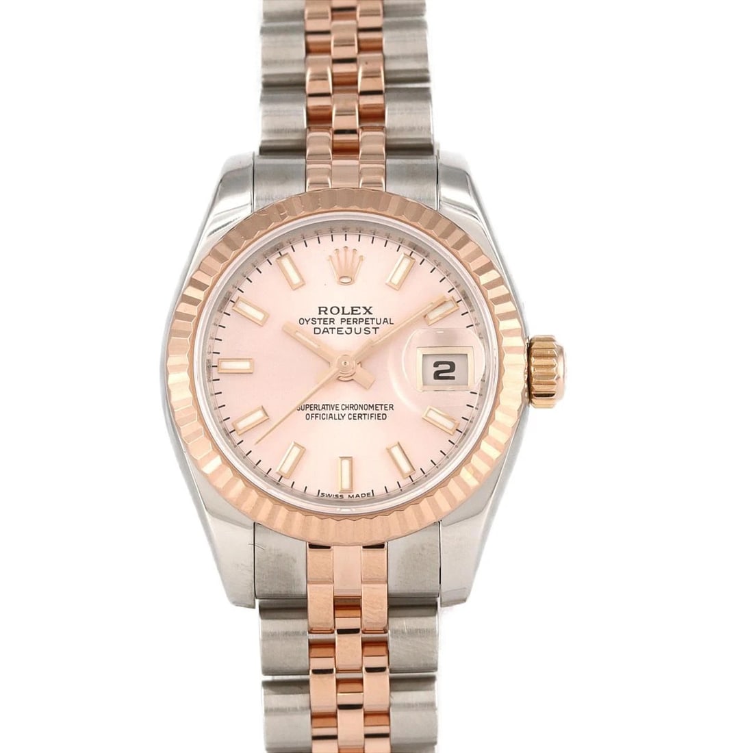 ROLEX DATEJUST SSXPG WATCH: Rolex Datejust SSxPG Watch Brand: ROLEX Type: Wrist watch Material: Case: Stainless steel x pink gold Bracelet: Stainless steel x pink gold Color: Dial color: Pink Size: Case diameter: Approx. 26m