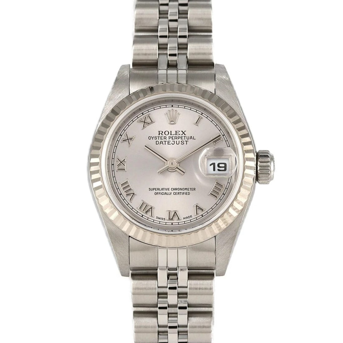 ROLEX DATEJUST SSXWG WATCH: ROLEX Datejust SSxWG Watch Brand: ROLEX Type: Wristwatch Material: Case: SST x White Gold Bracelet: SST Color: Dial Colors: Gray Roman Size: Case diameter: 26mm Max Wrist size: 17.5cm 