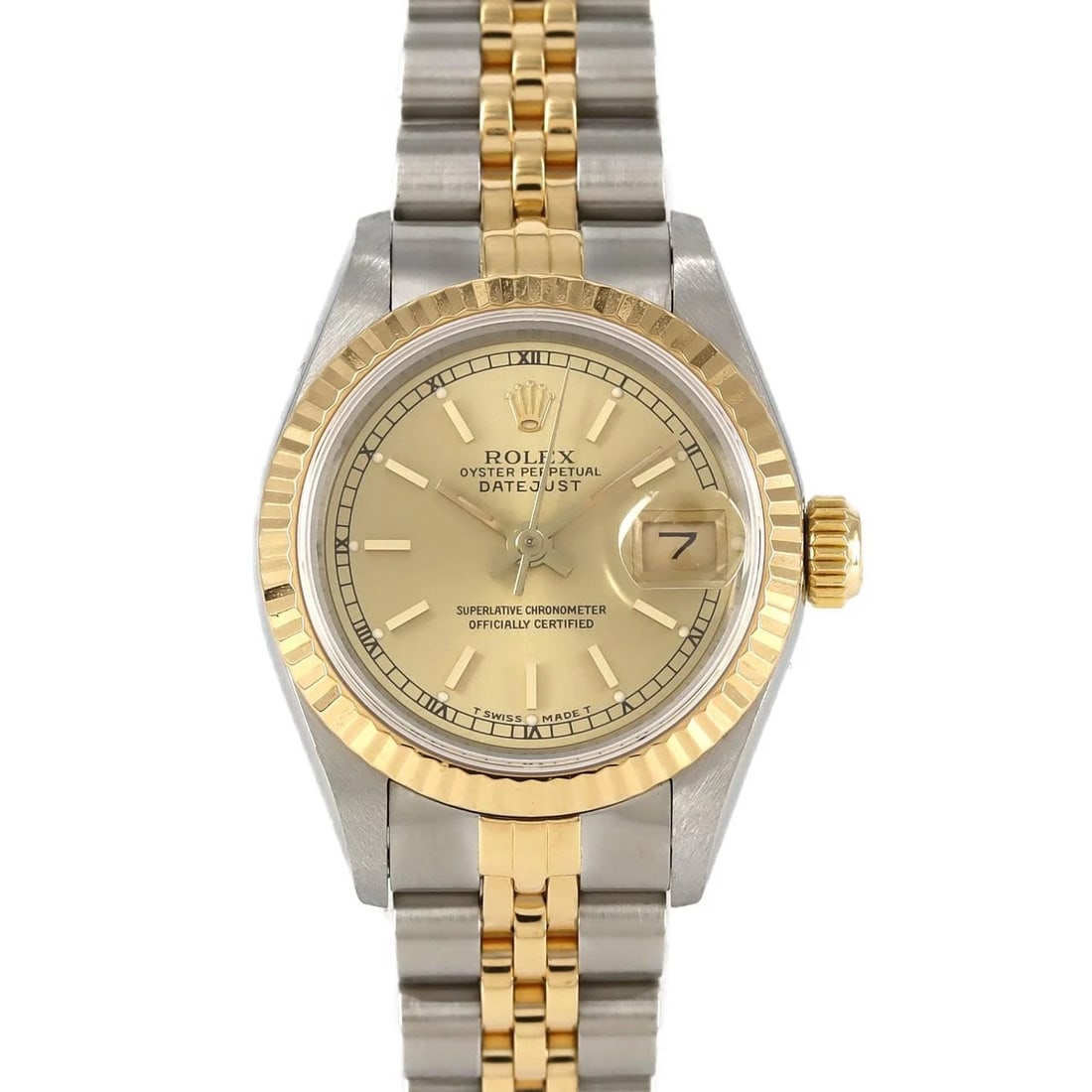 ROLEX DATEJUST SSXYG WATCH: ROLEX Datejust SSxYG Watch Brand: ROLEX Type: Wristwatch Material: Case: SST x Yellow Gold Bracelet: SST x Yellow Gold Color: Dial Colors: Gold Size: Case diameter: 26mm Max Wrist size: 15.5cm