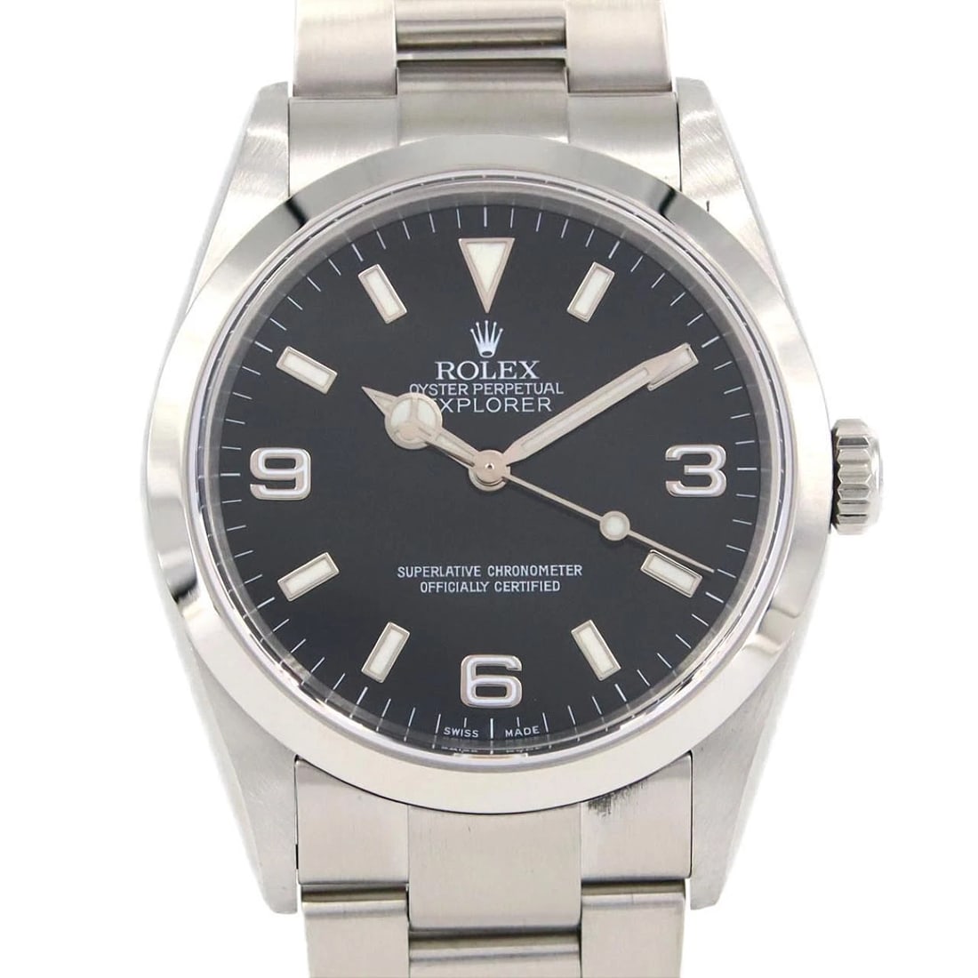 ROLEX EXPLORER STAINLESS STEEL WATCH: Rolex Explorer Stainless Steel Watch Brand: ROLEX Type: Wrist watch Material: Case: Stainless Steel Breath: Stainless Steel Color: Dial color: Black/3.6.9 Size: Case diameter: Approx. 36 mm