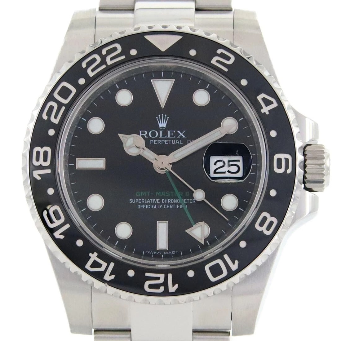 ROLEX GMT MASTER SS WATCH: ROLEX GMT Master SS Watch Brand: ROLEX Type: Wristwatch Material: Case: SST Bracelet: SST Color: Dial Colors: Black Size: Case diameter: 40mm Max Wrist size: 19cm Accessories: None