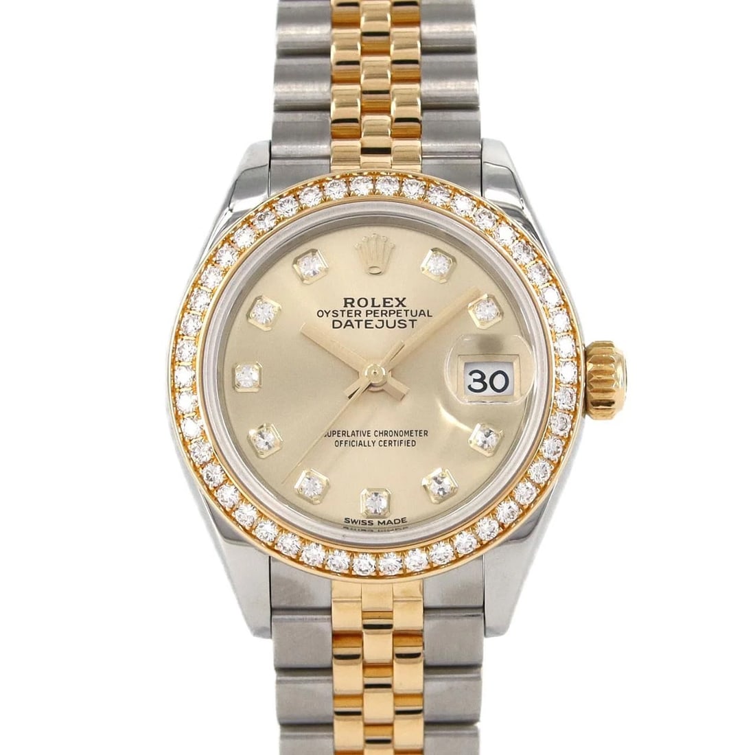 ROLEX DATEJUST SSXYG WATCH: ROLEX Datejust SSxYG Watch Brand: ROLEX Type: Wristwatch Material: Case: SST x Yellow Gold Bracelet: SST x Yellow Gold Color: Dial Colors: Gold Diamond Size: Case diameter: 28mm Max Wrist